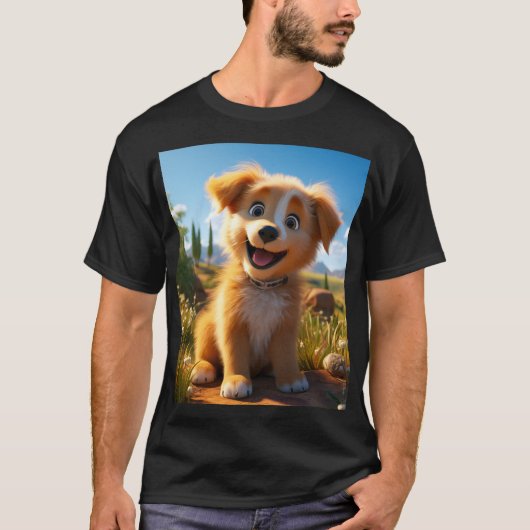 Archie - Gelbe Labrador Retriever Puppy T-Shirt (Vorderseite)