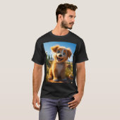 Archie - Gelbe Labrador Retriever Puppy T-Shirt (Vorne ganz)