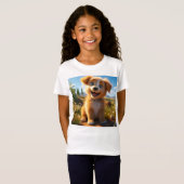 Archie - Gelbe Labrador Retriever Puppy T-Shirt (Vorne ganz)