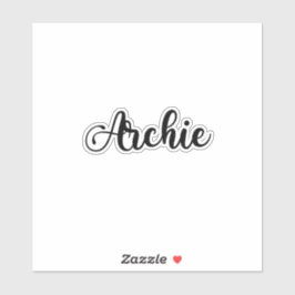 Archie Name - Handgeschriebene Kalligrafie Aufkleber