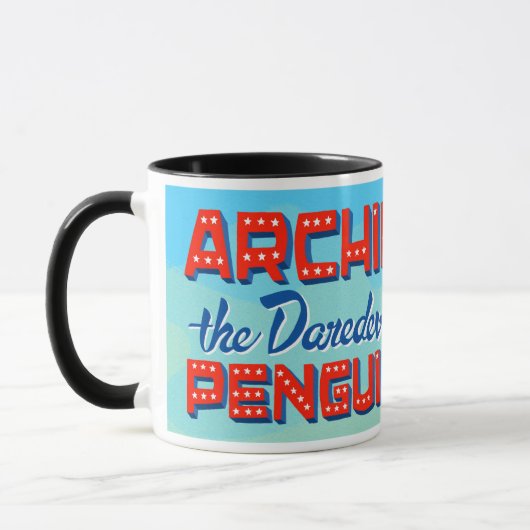 Archie the Daredevil Pinguin Tasse (Links)