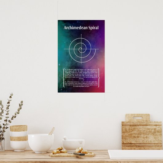Archimedean Spiral Poster (Küche)