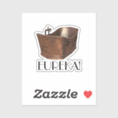 Archimedes Bathtub Classic Round Sticker (Blatt)