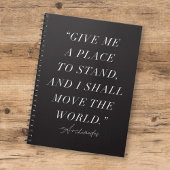 Archimedes Inspiration Quote Notebook Notizblock