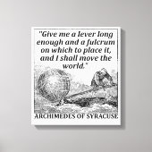 Archimedes Lever Leinwanddruck (Vorderseite)