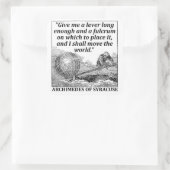 Archimedes Lever Quadratischer Aufkleber (Tasche)
