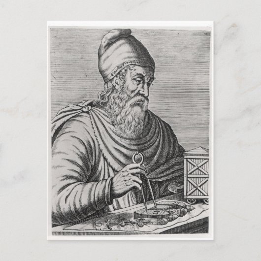 Archimedes Postkarte (Vorderseite)