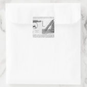 Archimedes-Schraube Quadratischer Aufkleber (Tasche)