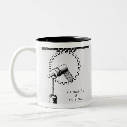 Archimedes-Schraube Zweifarbige Tasse (Links)