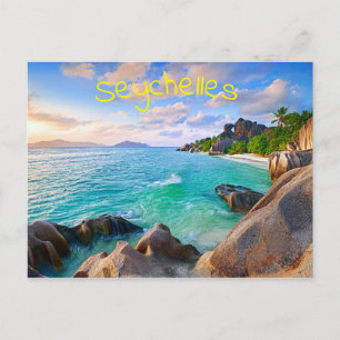 Archipel der tropischen Seychellen Postkarte