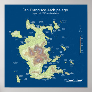 Archipel von San Francisco: Anstieg des Meeresspie Poster