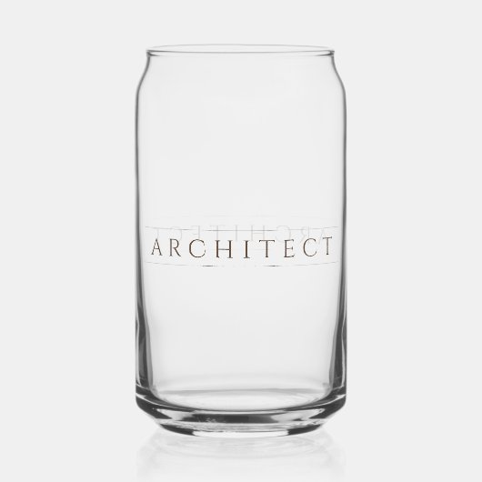 ARCHITECT 16 oz Drink Glass / Sepia Dosenglas (Rückseite)