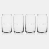 ARCHITECT 16 oz Drink Glass Set (4) / Black Dosenglas (Hinten)