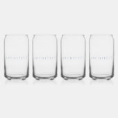 ARCHITECT 16 oz Drink Glasses Set (4) / Marine Dosenglas (Hinten)
