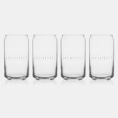ARCHITECT 16 oz Drink Glasses Set (4) / Sepia Dosenglas (Hinten)