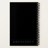 ARCHITECT 5.5x8.5 Black Spiral Notebook Notizblock (Rückseite)
