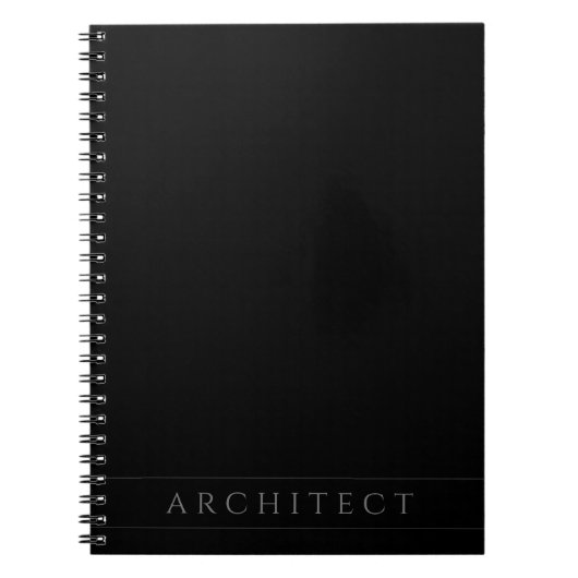 ARCHITECT 6.5x8.75 Black Spiral Notebook Notizblock (Vorderseite)