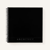 ARCHITECT 8.5" Square Black Spiral Notebook Notizblock (Vorderseite)