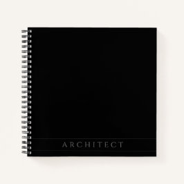 ARCHITECT 8.5" Square Black Spiral Notebook Notizblock