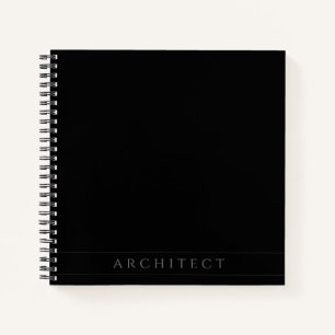 ARCHITECT 8.5" Square Black Spiral Notebook Notizblock
