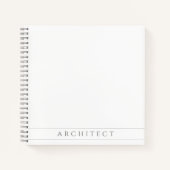 ARCHITECT 8.5" Square Spiral Notebook / Grau Notizblock (Vorderseite)