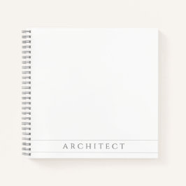 ARCHITECT 8.5" Square Spiral Notebook / Grau Notizblock