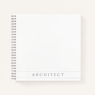 ARCHITECT 8.5" Square Spiral Notebook / Grau Notizblock