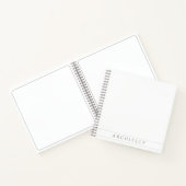 ARCHITECT 8.5" Square Spiral Notebook / Grau Notizblock (Innenseite)