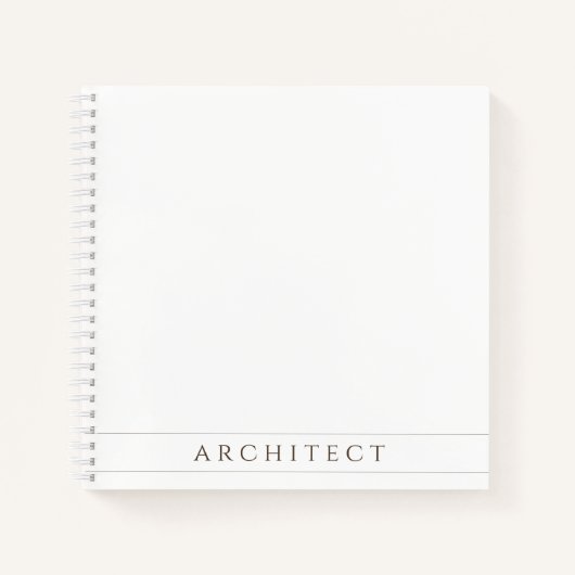 ARCHITECT 8.5" Square Spiral Notebook / Sepia Notizblock (Vorderseite)
