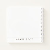 ARCHITECT 8.5" Square Spiral Notebook / Sepia Notizblock (Rückseite)