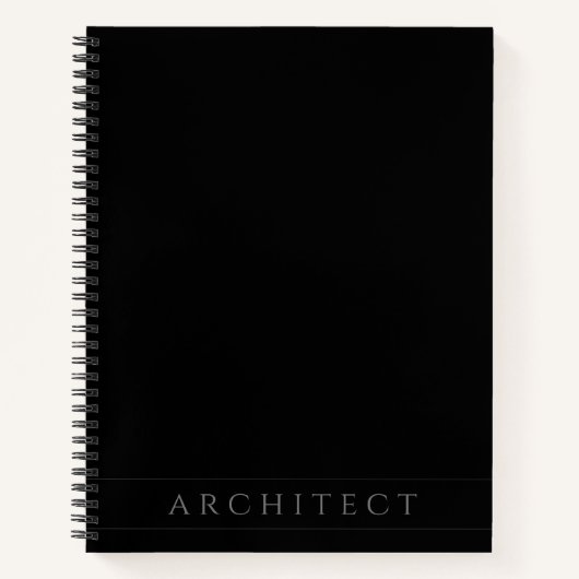 ARCHITECT 8.5x11 Black Spiral Notebook Notizblock (Vorderseite)
