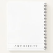ARCHITECT 8.5x11 Spiral-Notebook / Grau Notizblock (Rückseite)
