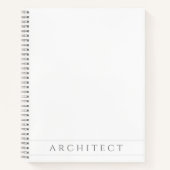 ARCHITECT 8.5x11 Spiral-Notebook / Grau Notizblock (Vorderseite)