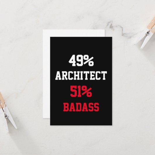 Architect Badass Card Karte (Vorderseite/Rückseite Beispiel)