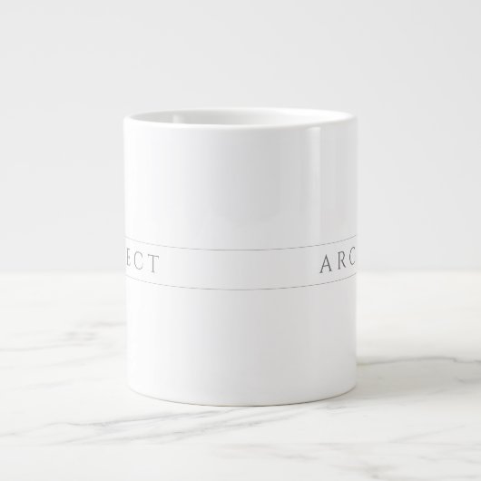 ARCHITECT Big White Tasse / Grau (Vorderseite)