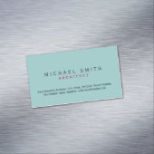 Architect Blue Modern Simple Minimal Business Card Magnetische Visitenkarte (Beispiel)