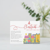 Architect Builder Watercolor Minimal Christmas Postkarte (Stehend Vorderseite)