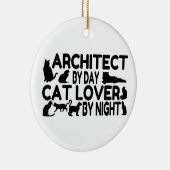 Architect Cat Lover Keramik Ornament (Rechts)