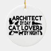 Architect Cat Lover Keramik Ornament (Hinten)