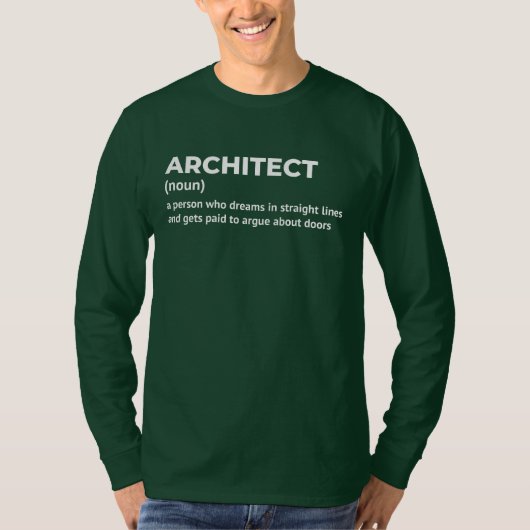Architect Definition Satire Men's Long Sleeve Top (Vorderseite)