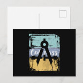 Architect Engineer Vintage Retro Compass Postkarte (Vorne/Hinten)