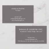 Architect Firm Business Card in Fossil Gray Visitenkarte (Vorne/Hinten)