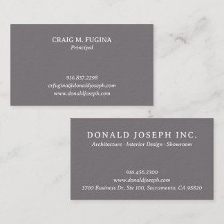 Architect Firm Business Card in Fossil Gray Visitenkarte