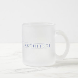 ARCHITECT Frosted Glass Becher / Navy Blau Mattglastasse
