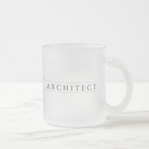 ARCHITECT Frosted Glass Becher / Schwarz Mattglastasse