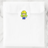 Architect Girl 2 Runder Aufkleber (Tasche)