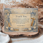 Architect Graduation Blueprint Design Dankeskarte