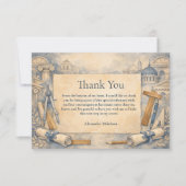 Architect Graduation Blueprint Design Dankeskarte (Vorderseite)