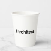 ARCHITECT Hashtag Pappbecher (Vorderseite)