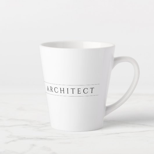 ARCHITECT Latte Tasse / Schwarz (Rechts)